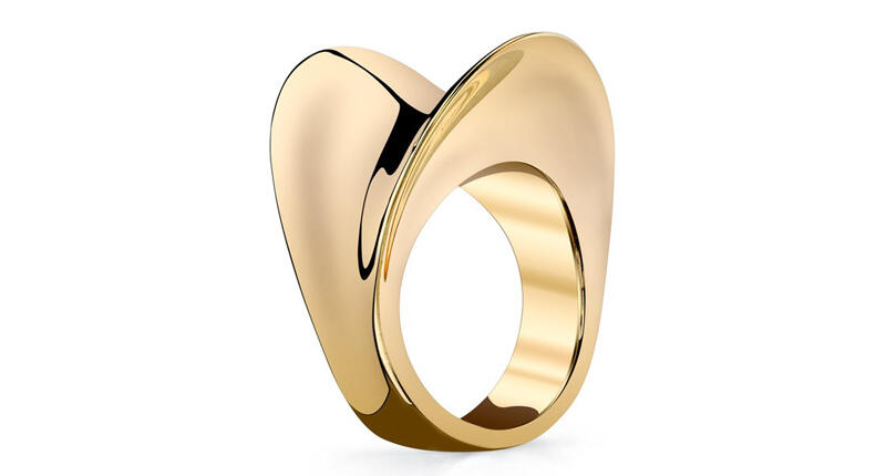 Gold jewelry demand in the United States recovered last year, increasing 3 percent to 122.1 tons. Seen here is the “Vega” ring by Ashley Childs in 18-karat yellow gold ($4,699). 20180209_AshleyChilds-ring.jpg