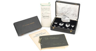 The auction lot featuring the agreement of how the historic Cullinan rough diamond would be handled, cleaved and cut went for well above its pre-sale estimate at Bonhams London Tuesday. 20190424_Cullinan-header.jpg