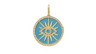 Evil Eye Charm with Turquoise Disc 