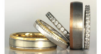 Here are five rings from Greg Valerio’s “Classic” bridal collection, which is made entirely using Fairtrade gold. Santa Fe’s Reflective Images has become the first U.S. retailer to sell the line. 20170308_Valerio-Jewelry.jpg