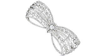 This bow brooch from Cartier, circa 1910, features an old European-cut diamond at center accented with old mine, old European round and single-cut diamonds. It’s estimated to garner between $50,000 and $70,000. 20180403_Bow-brooch.jpg