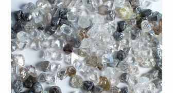 Demand for rough diamonds rose sharply in January, though the Rapaport Group said it is “concerned” that there is not enough demand for the volume of resulting polished that will enter the supply pipeline. (Photo courtesy of Dominion Diamond) 2017_Dominion-rough.jpg