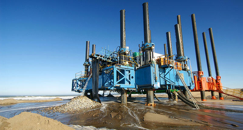 This is a platform mine in Namibia, where De Beers (Namdeb) does off-shore diamond mining. Production for the company rose 6 percent in the third quarter, though it dropped in Namibia due to planned maintenance on the Debmar Pacific vessel. (Photo courtesy of De Beers) 2016-Namdeb-mine.jpg