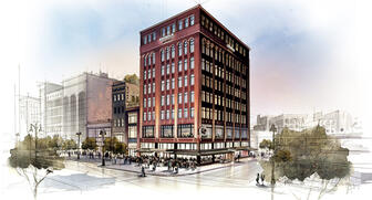 A rendering of the Shinola Hotel, which will be located in downtown Detroit and is slated for opening in fall 2018 20160919_Shinola-Hotel.jpg