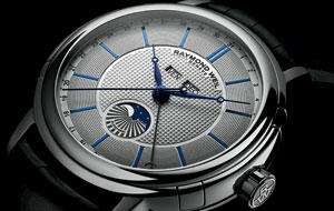 This 44 mm moon phase watch from Raymond Weil’s Maestro collection was new at Basel this year. The automatic timepiece retails for $2,995. 032814_RW-article.jpg