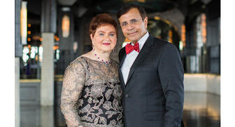 Helene Zadok, left, is being inducted into the National Jeweler Retailer Hall of Fame alongside her husband, Dror. The two built Zadok Jewelers in Houston together and are being honored in the Single-Store Independent category. 20180326_Helene-and-Dror.jpg