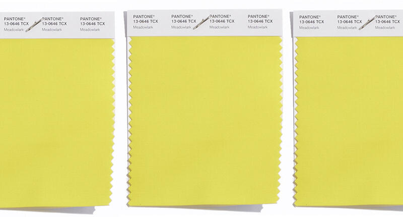 Pantone has predicted Meadowlark, a bright yellow color, to be a top hue in spring 2018. 20170907_Pantone-HEADER.jpg