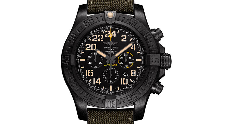 The Avenger Hurricane Military was among Breitling’s introductions at this year’s Baselworld show. The watch has a Breitlight case with aeronautical-type numerals and a self-winding in-house movement. Aviation- and military-influenced watches are the hallmark of the brand, which was just sold to a private equity firm in a deal reported to be worth more than $800 million. 20170503_Breitling-watch.jpg