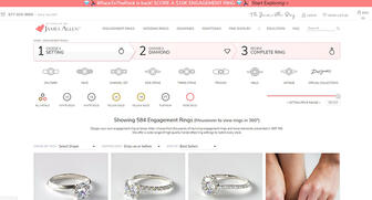 A screenshot from JamesAllen.com, which allows users to build their own engagement rings on its website 20170824-JamesAllen-screenshot.jpg