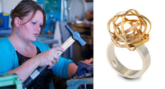 While on tour in Iraq, an explosive device severed Tara Hutchinson’s right leg and led to severe limb movement disorder. She started making jewelry as a way to help her gain control of her hands once again. 20160721_Hutchinson-Article.jpg