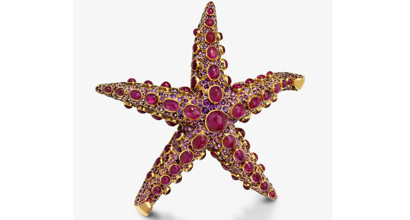This gold, ruby and amethyst starfish brooch from Rene Boivin was created under Jeanne Boivin, who took over her husband’s eponymous company after his death in 1917. (Photo credit: © Museum of Fine Arts, Boston) 20190705_Boivin-starfish.jpg