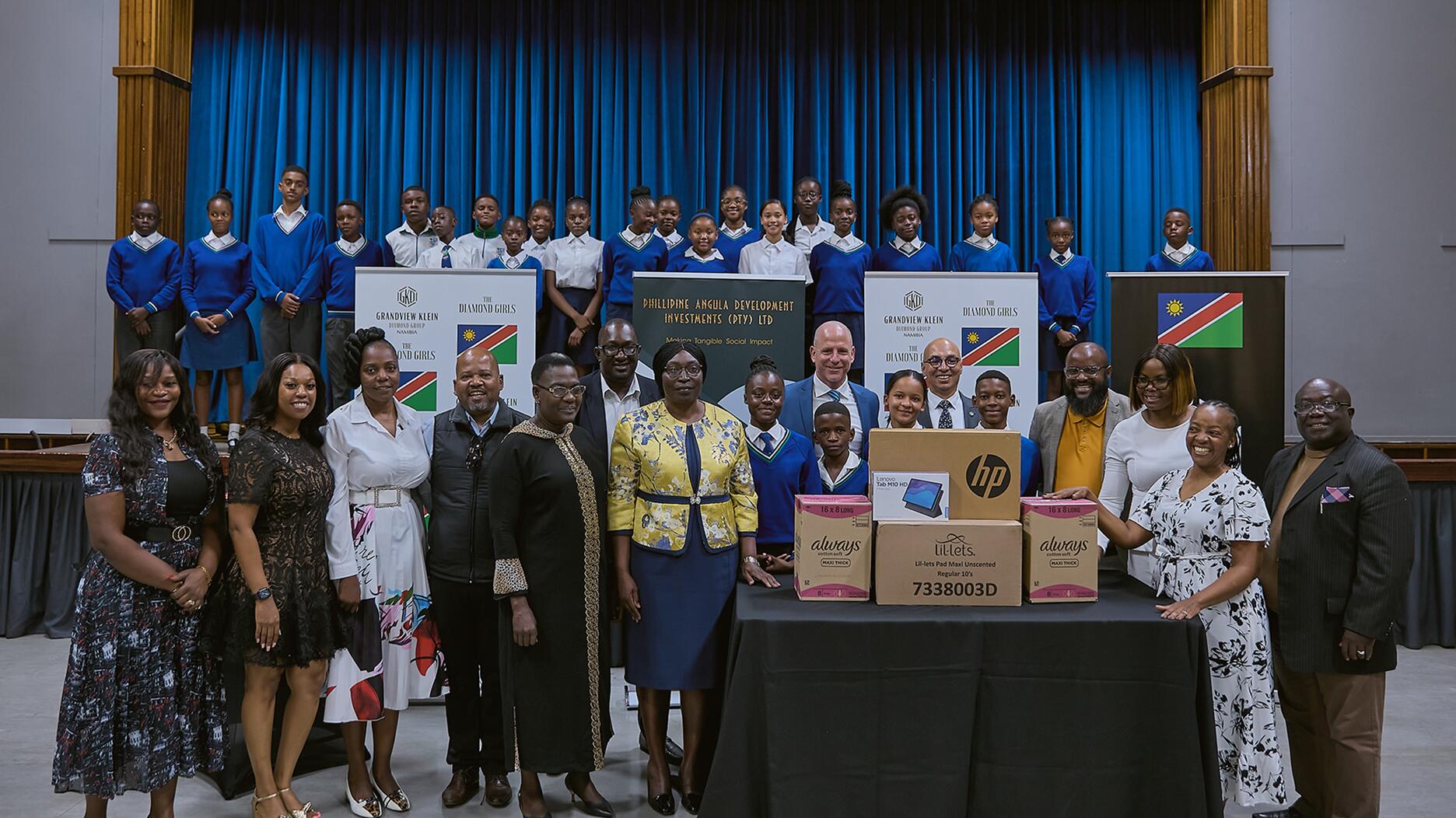 Grandview Klein Diamonds and Phillipine Angula Development Investments’ Eros Primary School donations