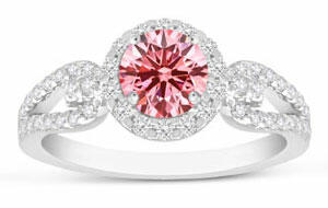 This Gemesis ring, which holds a synthetic brilliant pink diamond, is available in 14- and 18-karat white gold. The setting retails for $1,455. 102813_N-Gemesis.jpg