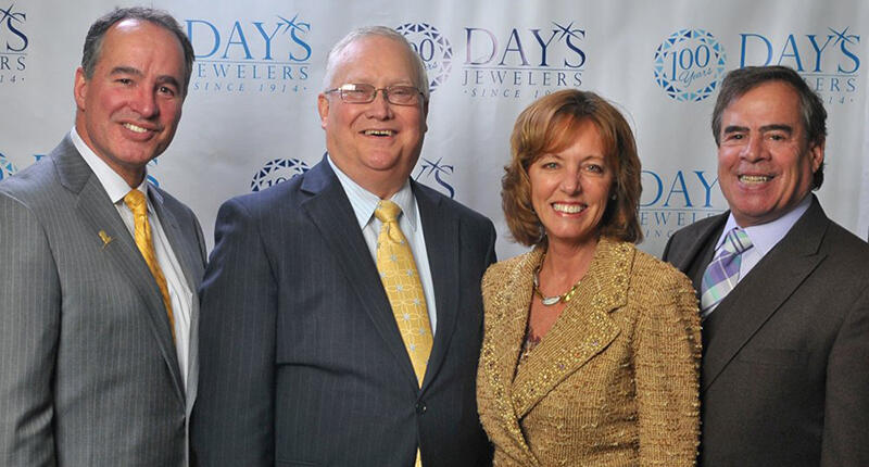 From left: Jim Corey, Day’s President David Harris, Kathy Corey and Jeff Corey 20161031_Days-Jewelers.jpg