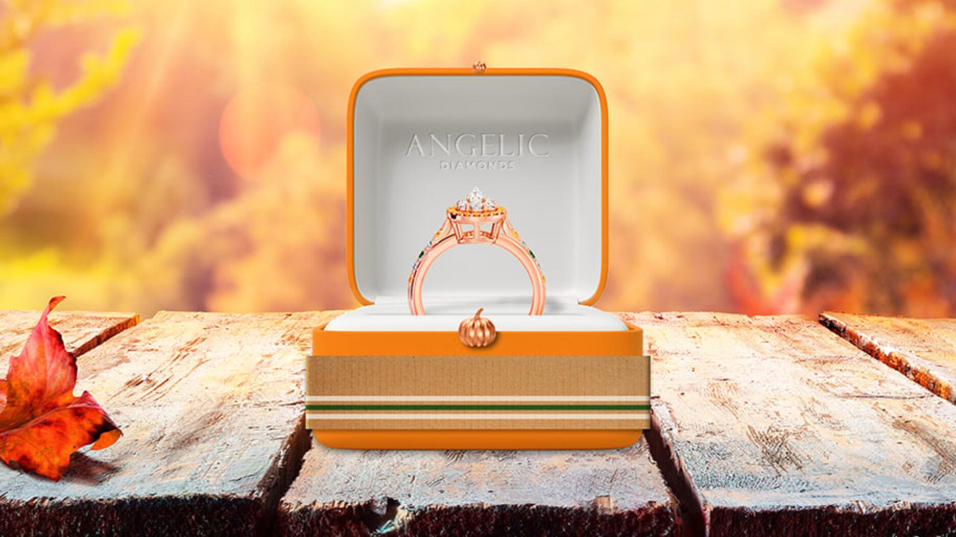 Angelic Diamonds Pumpkin Spice Latte Ring