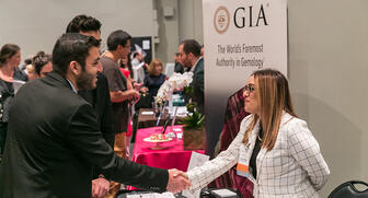 The 2019 edition of the GIA’s New York Career Fair is scheduled to take place March 8 at the Jacob K. Javits Convention Center. The GIA first held its first New York Career Fair in July 1998. (Photo © GIA) 2018_GIA_career_fair.jpg