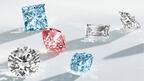 White, pink, and blue lab-grown diamonds from Lightbox 