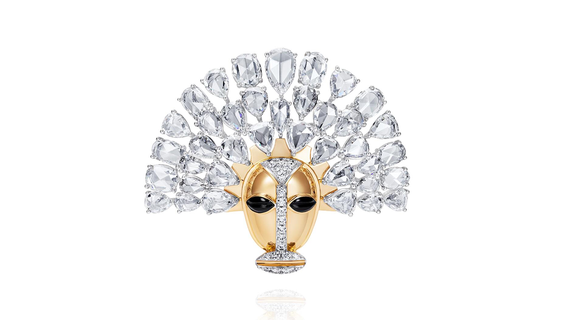 Matturi Fine Jewelry Gold and Diamond Nomoli Totem Mansa Pendant Necklace