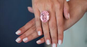 The 59.60-carat “Pink Star” diamond has surpassed the Oppenheimer Blue to become the most expensive jewel ever sold at auction. Chow Tai Fook paid more than $71 million for the stone at Sotheby’s Hong Kong Tuesday. 20170320_Pink-Star-1.jpg