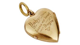 Gold locket Humphrey Bogart gave to Lauren Bacall