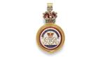 King George III Return from Illness medallion locket pendant with lock of his hair and Queen Charlotte’s hair