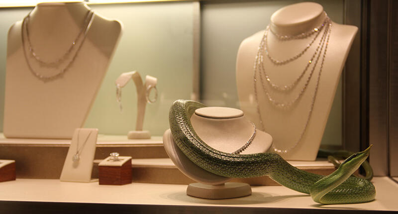 A snake was in a case at Borsheims last Thursday when the retailer held its annual fundraiser for the Henry Doorly Zoo and Aquarium in Omaha. 20170807_Borsheims-Header.jpg