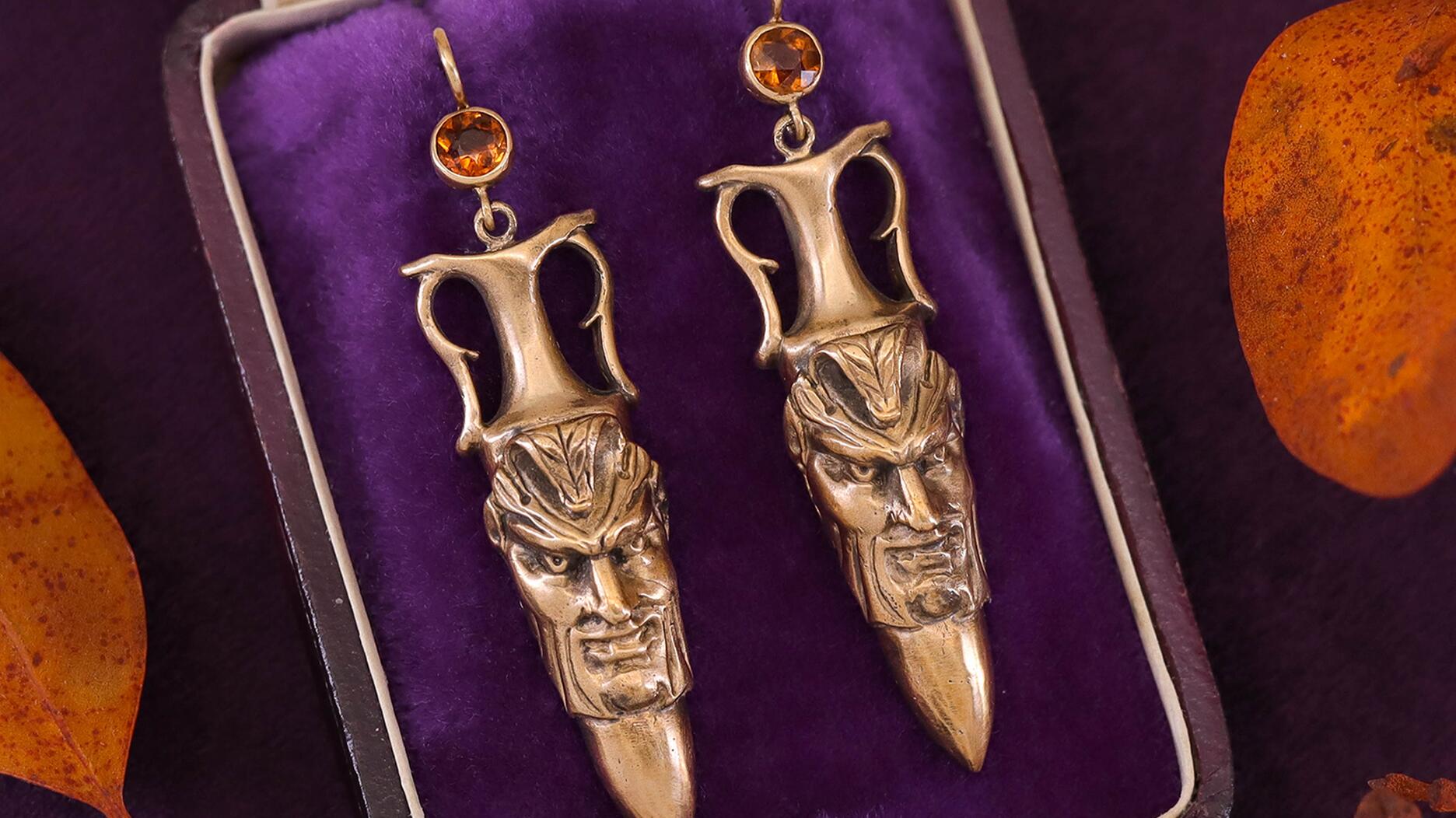 Green Man earrings