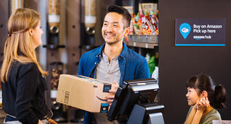 Amazon’s Counter service, which just launched in the United States, allows customers to pick up packages in-store at partner locations. There are currently 100 Rite Aid stores participating. 20190628_Amazon_Pickup.jpg