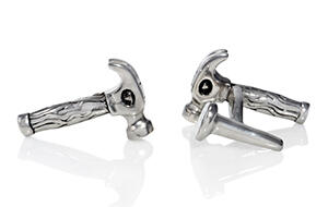 Robin Rotenier’s sterling silver “Hammer” cufflinks ($345) 032614_SPS-Article.jpg