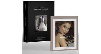 Overnight Mountings’ couture collection requires no order minimums or buy-ins and allows retailers to return pieces within 10 days, no questions asked, the company said. 20171026-overnight.jpg