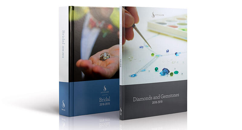 Stuller released its “Bridal 2018-2019” and “Diamonds and Gemstones 2018-2019” catalogs together, as they “can go hand-in-hand at the sales counter,” Executive Director of Marketing Ashley Brown said. 20180118_Stuller-catalogs.jpg