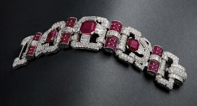 This Van Cleef & Arpels late Art Deco ruby and diamond bracelet sold for $504,000 at the Bonhams New York Fine Jewelry sale last week, just topping its highest pre-sale estimate of $500,000. 20180925_Domyan-header.jpg