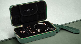 Pandora said in its third quarter earnings report it launched its Christmas collection ahead of schedule, in early October, in order to make Q4 as strong as possible. Pictured here is one of the gift sets the brand is offering this holiday season, the Rose Elegance. It retails for $379. 20171109_Pandora-gift-set.jpg