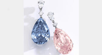 The most valuable pair of earrings to ever hit the auction block, the Apollo Blue and the Artemis Pink could sell for combined total of $68 million. 20170410_Apollo-Artemis.jpg