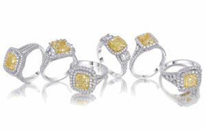 Bernie Robbins Jewelers just introduced a private-label collection of yellow diamond engagement rings. They’re set in 18-karat gold, with prices starting at just under $7,000. 112213_Robbins-article.jpg