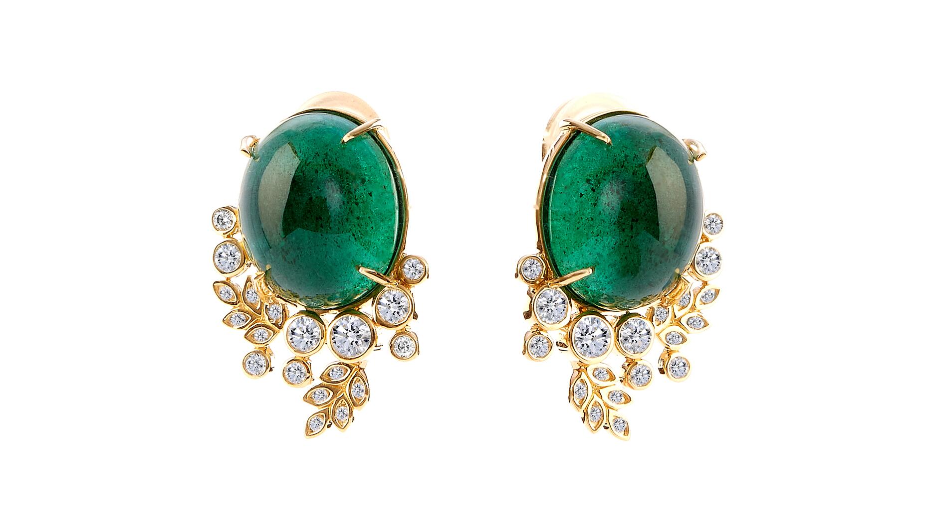 Syna emerald earrings