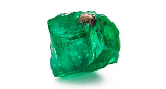 The 887-carat La Gloria Muzo rough emerald failed to sell at auction house Guernsey’s Tuesday. 20170111_La-Gloria.jpg