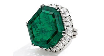 The Stotesbury Emerald, a 34.40-carat hexagonal gemstone, sold for $996,500 at Sotheby’s New York on Tuesday. 20170403_Stotesbury-emerald.jpg