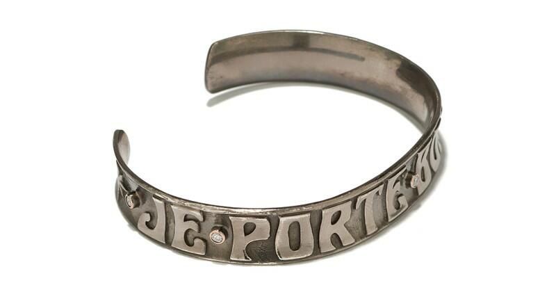 Marlo Laz’s “Je Porte Bonheur” cuff in sterling silver with diamonds ($560) 20170331_Marlo-Laz-silver.jpg