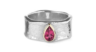 Alison Moore Designs’ “Jorinda” pink tourmaline ring set in 9-karat gold and silver (suggested retail price is £269 or $263) 20170919_Alison-Moore.jpg