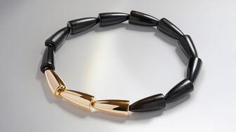 Vhernier Calla necklace rose gold and ebony
