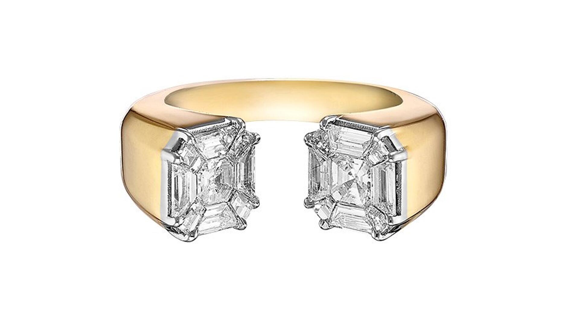 Yun Yun Sun toi et moi diamond Puzzle ring 