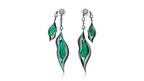 Saboo Fine Jewels emerald and titanium earrings