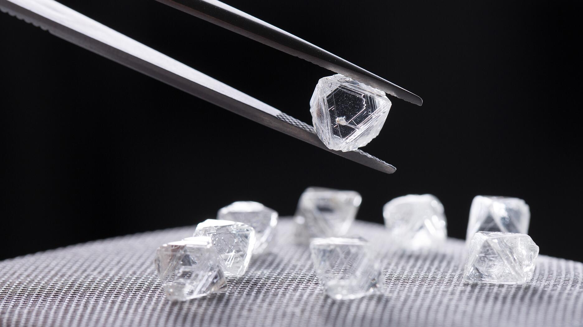 Rough diamonds from Diavik Diamond Mine 