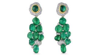 Victor Velyan earrings set with 42.54 carats of Muzo emerald and 3.22 carats of diamond in 18- and 24-karat gold ($64,900) 20180727_Victor-Velyan_copy.jpg