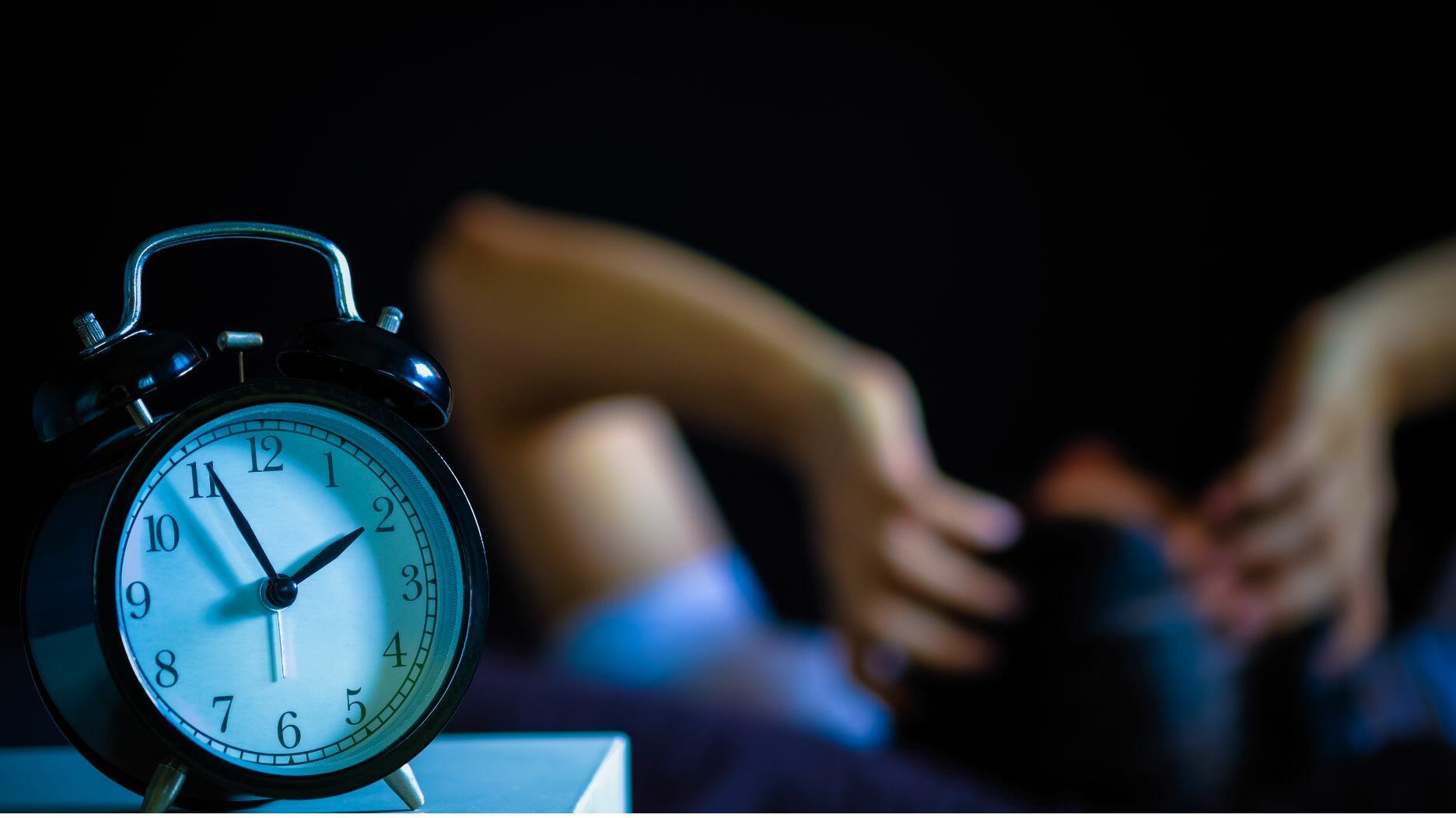 Stock image of man with insomnia 