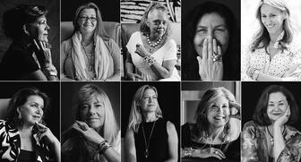 Among the women to be included in “100 Women of jewelry are: (top row, from left to right) Jessica Kagan Cushman, Pamela Huizenga, Corinne Simpson, Carla Morrison and Carolina Bucci, along with (bottom row from left to right) Lydia Courteille, Nancy Anderson, Sarah Graham, Joan Hornig and Paula Crevoshay. (All portraits by Hardy Klahold) 20171208_100_Women_header.jpg