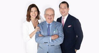 Royal Asscher celebrates its 165th anniversary this year. The Amsterdam-based diamond company is run by Lita Asscher (left), her brother Mike Asscher (far right) and their father, Edward Asscher. 20190703_Asscher_family.jpg