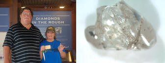 Ripley, Tenn. couple Thomas Miller II and his wife Deborah, who found the 1.05-carat white diamond pictured at right at the park after looking for only 10 minutes. 20160920_Crater-of-Diamonds.jpg