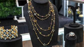 A jewelry display at the New York City Jewelry and Watch Show 